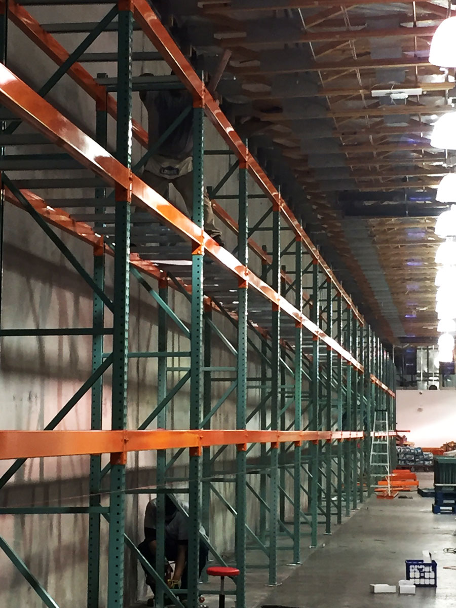 Pallet rack installation at Costco