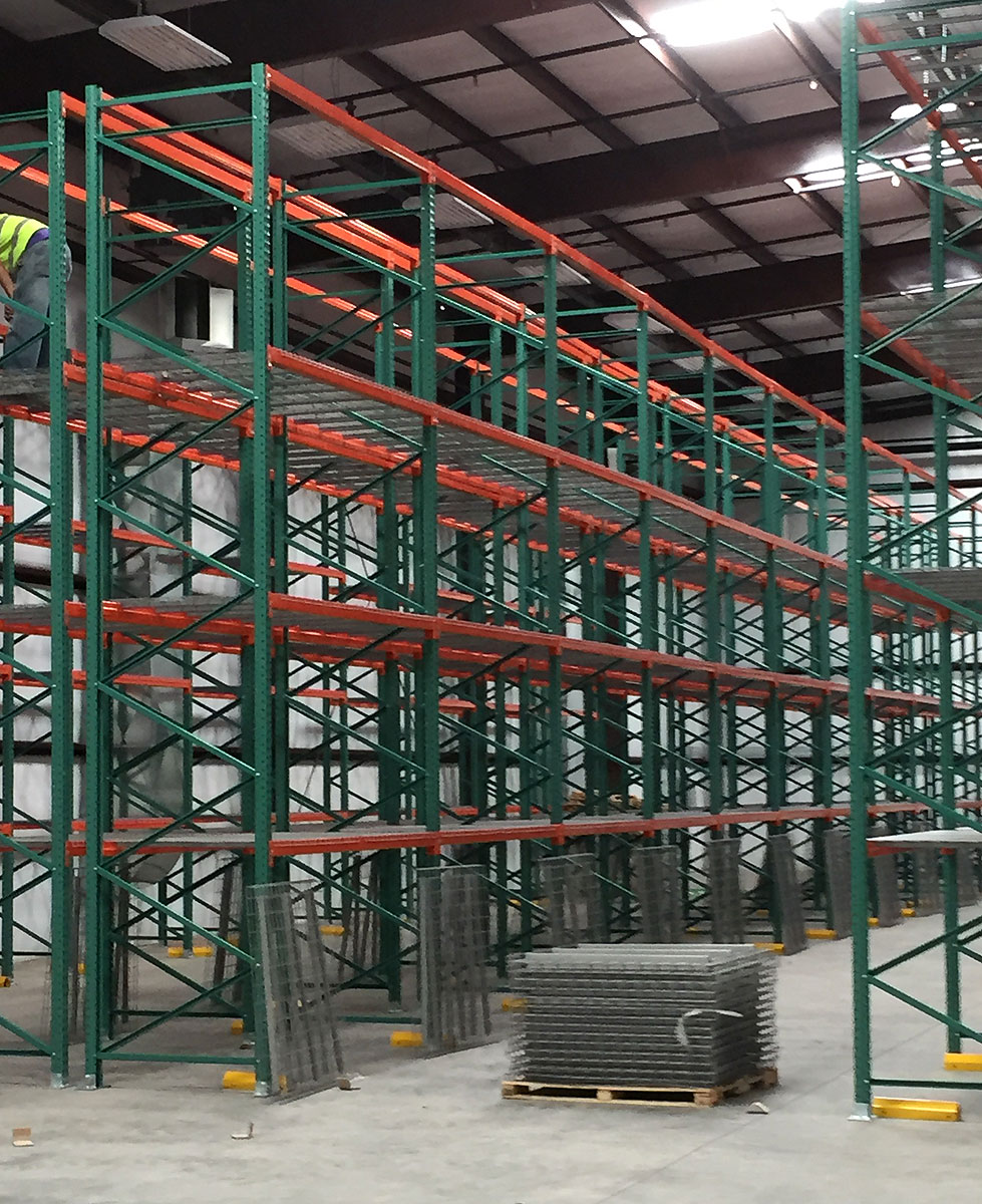 Pallet racks at Takata