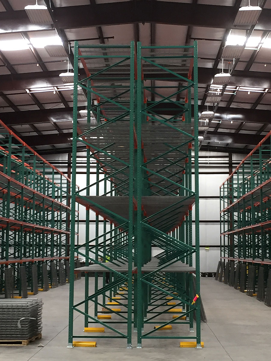 Pallet racks at Takata