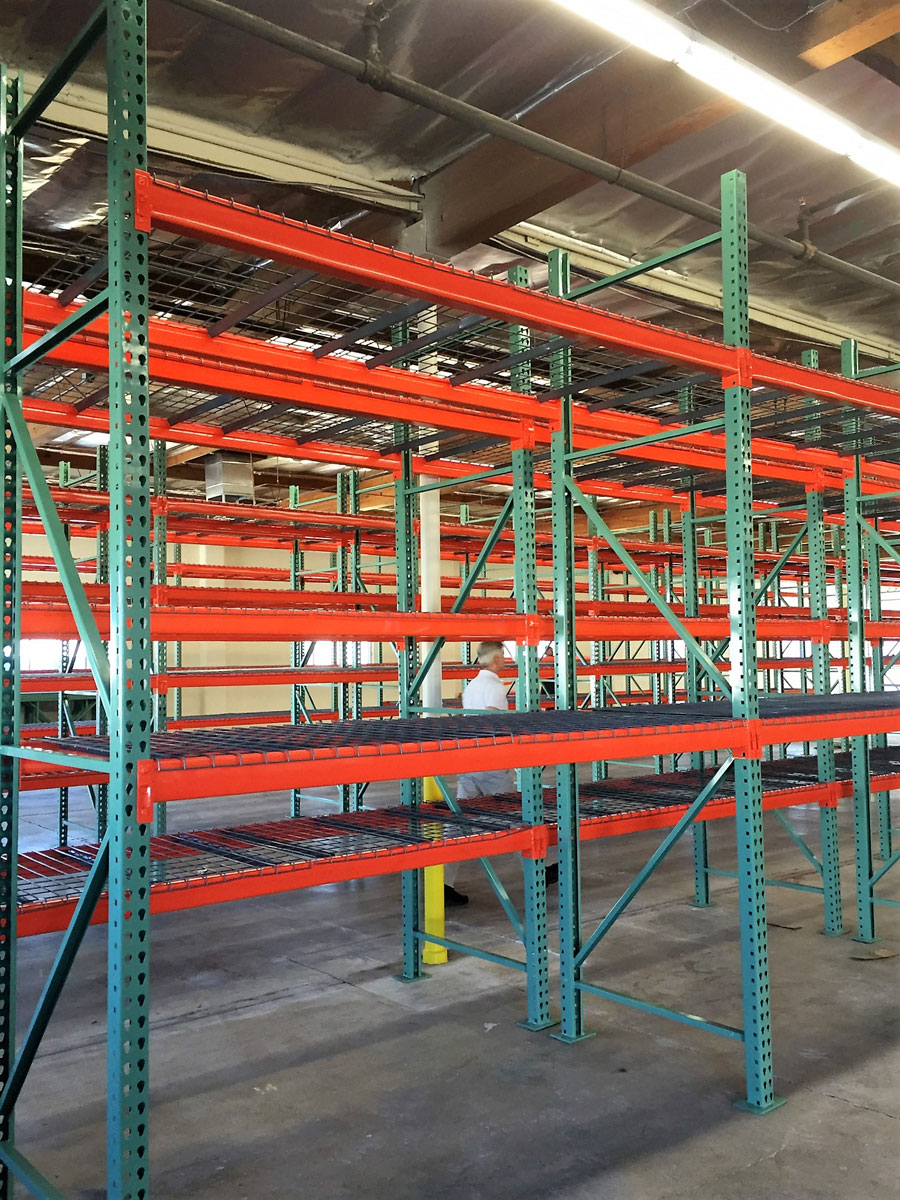 Installed pallet racks at Sonoran Plumbing Supply